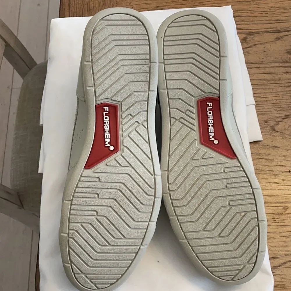 FLORSHEIM DARK CREAM COLORED LEATHER SNEAK…